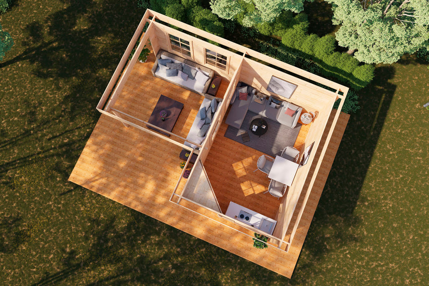 Innenansicht Holz-Gartenhaus Guda von WOLFF FINNHAUS - FREESE Holz 