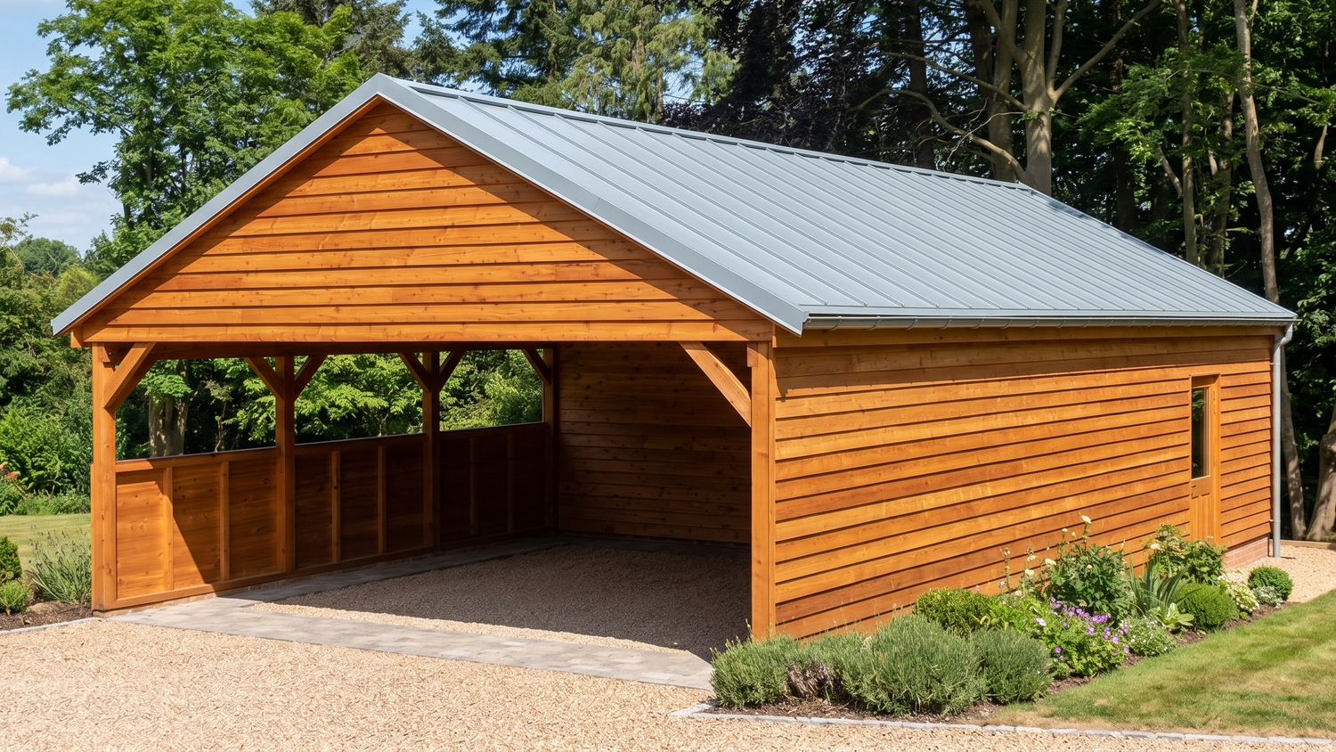 Satteldachcarport_mit_Zinkstehfalzprofil