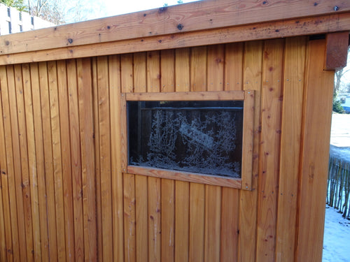 Option: Fenster Festverglasung aus Echtglas für Abstellraum Carport Classic