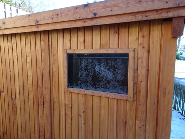 Option: Fenster Festverglasung aus Echtglas für Abstellraum Carport Classic
