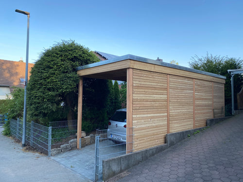Option: Wandelemente für Carport KLARE LINIE, blickdicht