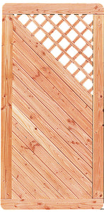 Exklusiv-Sichtschutzzaun aus haltbarer Douglasie SCHEERER Wilsede F mit Gittereinsatz - FREESE Holz 