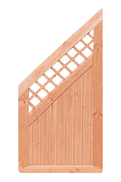 Exklusiv-Sichtschutzzaun aus haltbarer Douglasie SCHEERER Ilmenau R Schrägelement