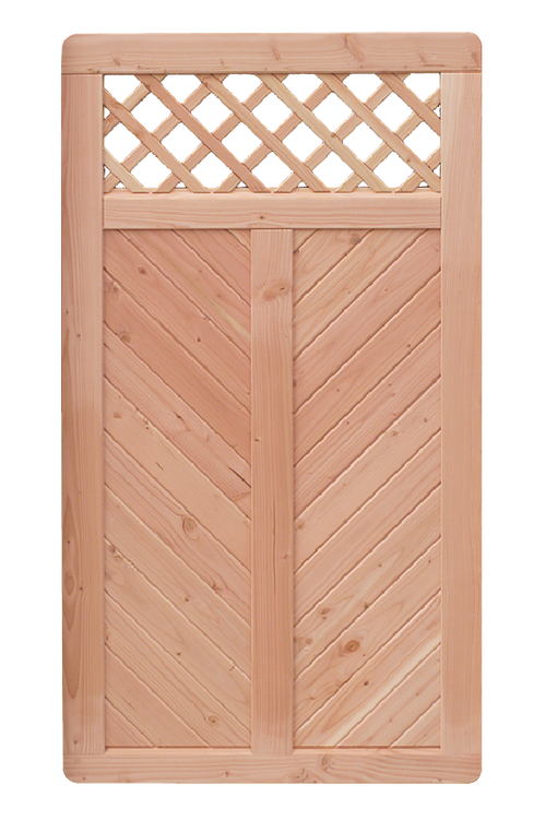 Exklusiv-Sichtschutzzaun aus haltbarer Douglasie SCHEERER Wilsede U mit Gittereinsatz - FREESE Holz 