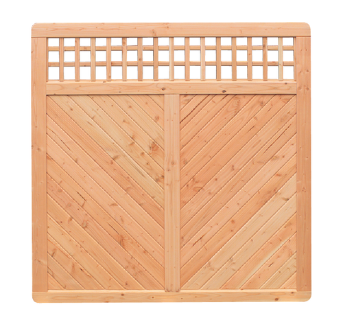 Exklusiv-Sichtschutzzaun aus haltbarer Douglasie SCHEERER Wilsede D mit Gittereinsatz