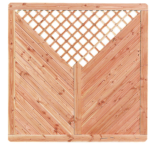 Exklusiv-Sichtschutzzaun aus haltbarer Douglasie SCHEERER Wilsede F mit Gittereinsatz