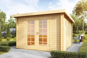 Holz-Gartenhaus Pia von WOLFF FINNHAUS in 5 Türvarianten - FREESE Holz 