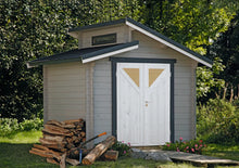 Laden Sie das Bild in den Galerie-Viewer, Holz-Gartenhaus Birte von WOLFF FINNHAUS mit 5 Türvarianten - FREESE Holz 
