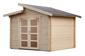 Holz-Gartenhaus Birte von WOLFF FINNHAUS mit 5 Türvarianten - FREESE Holz 