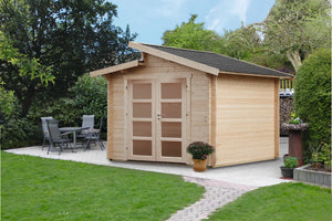 Holz-Gartenhaus Birte von WOLFF FINNHAUS mit 5 Türvarianten - FREESE Holz 