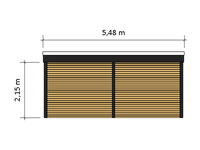 Modernes Gründach-Carport KLARE LINIE mit Abstellraum (Doppelcarport) - FREESE Holz 