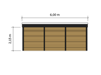 Modernes Gründach-Carport KLARE LINIE mit Abstellraum (Doppelcarport) - FREESE Holz 