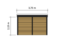 Modernes Gründach-Carport KLARE LINIE mit Abstellraum (Einzelcarport) - FREESE Holz 