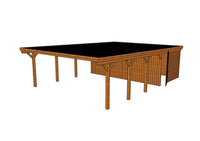Doppelcarport CLASSIC Holzblende mit Abstellraum (Verkleidung: Klassisches Duoprofil) - FREESE Holz 