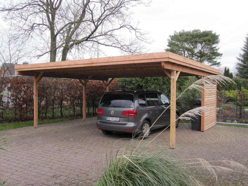 Doppelcarport CLASSIC mit Holzblende - FREESE Holz 