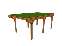 Gründach-Carport CLASSIC mit Holzblende - FREESE Holz 