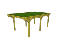 Gründach-Carport CLASSIC mit Holzblende - FREESE Holz 