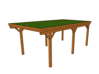 Gründach-Carport CLASSIC mit Holzblende - FREESE Holz 