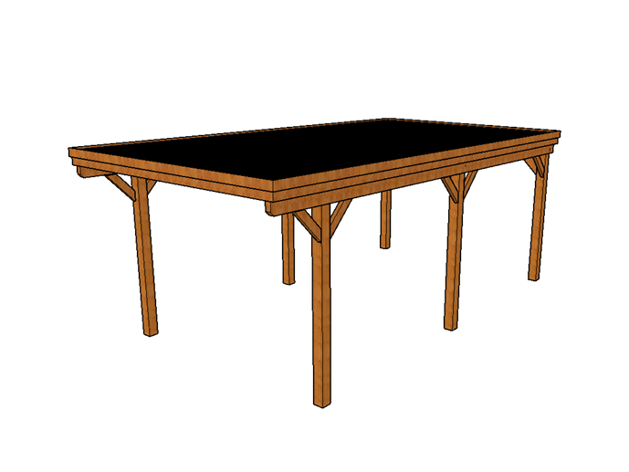 Einzel-Carport CLASSIC mit Holzblende - FREESE Holz 