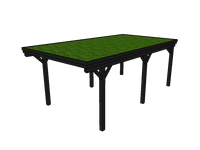 Gründach-Carport CLASSIC mit Holzblende - FREESE Holz 