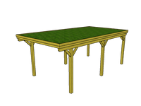 Gründach-Carport CLASSIC mit Holzblende - FREESE Holz 