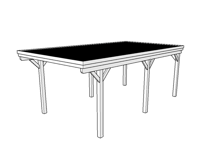 Einzel-Carport CLASSIC mit Holzblende - FREESE Holz 