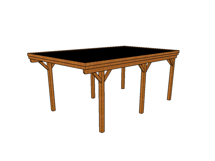 Einzel-Carport CLASSIC mit Holzblende - FREESE Holz 