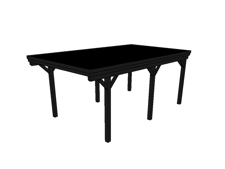 Einzel-Carport CLASSIC mit Holzblende - FREESE Holz 
