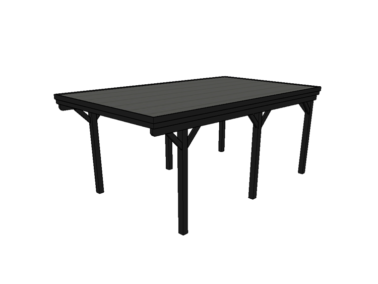 Einzel-Carport CLASSIC mit Holzblende - FREESE Holz 