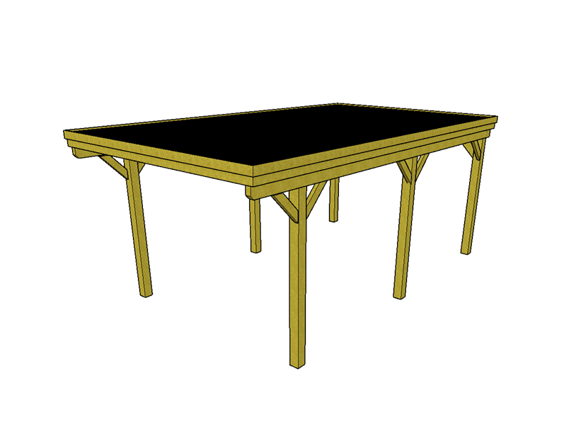 Einzel-Carport CLASSIC mit Holzblende - FREESE Holz 
