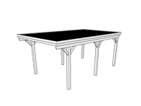 Einzel-Carport CLASSIC mit Holzblende - FREESE Holz 