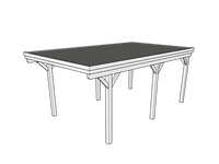 Einzel-Carport CLASSIC mit Holzblende - FREESE Holz 