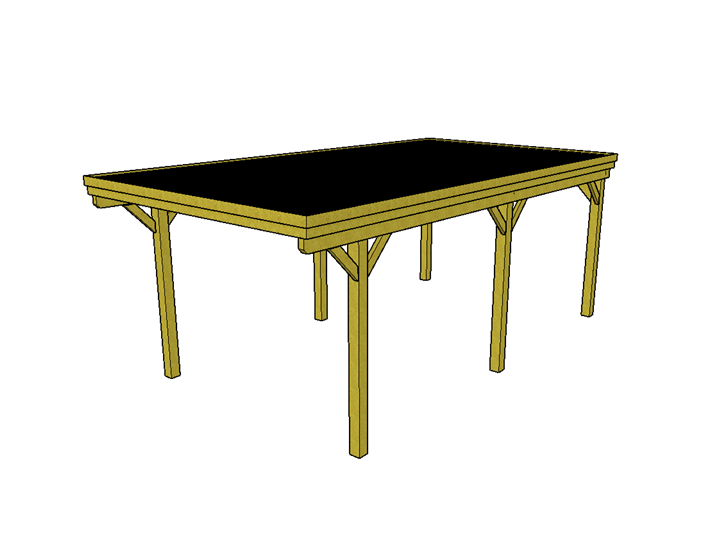 Einzel-Carport CLASSIC mit Holzblende - FREESE Holz 