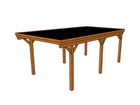 Einzel-Carport CLASSIC mit Holzblende - FREESE Holz 