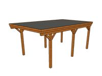 Einzel-Carport CLASSIC mit Holzblende - FREESE Holz 