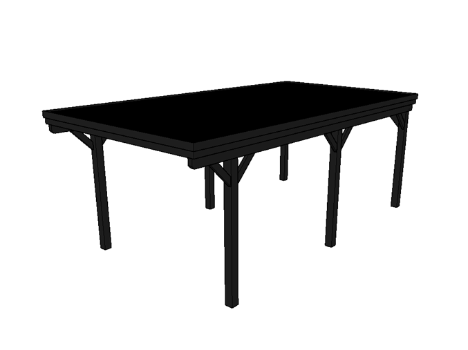 Einzel-Carport CLASSIC mit Holzblende - FREESE Holz 