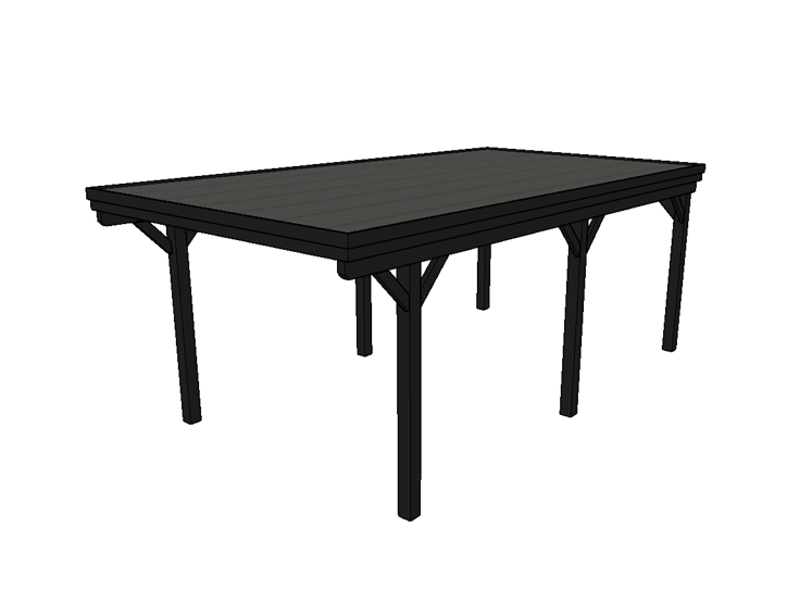 Einzel-Carport CLASSIC mit Holzblende - FREESE Holz 