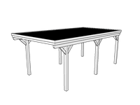 Einzel-Carport CLASSIC mit Holzblende - FREESE Holz 