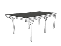 Einzel-Carport CLASSIC mit Holzblende - FREESE Holz 