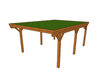 Gründach-Carport CLASSIC mit Holzblende - FREESE Holz 