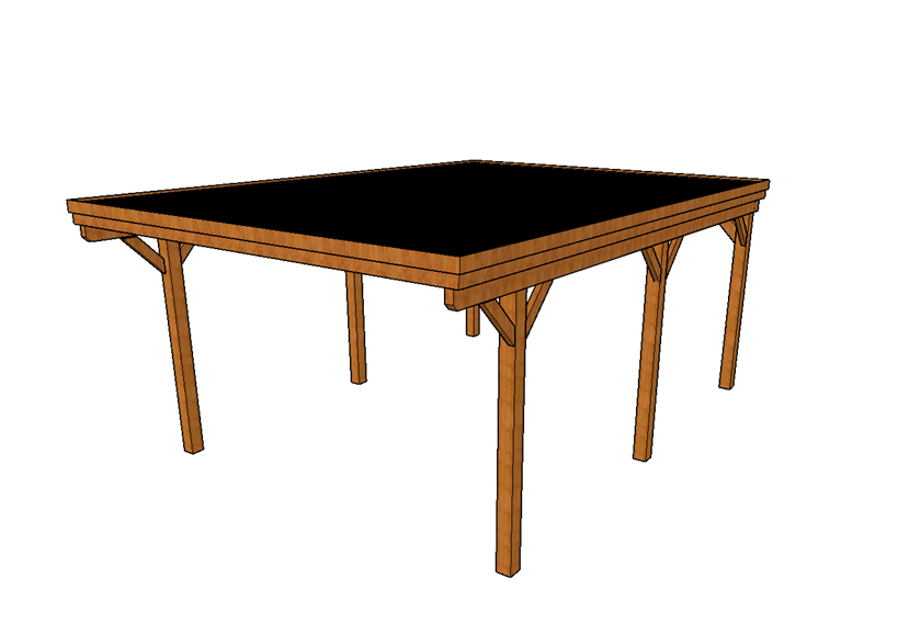 Einzel-Carport CLASSIC mit Holzblende - FREESE Holz 