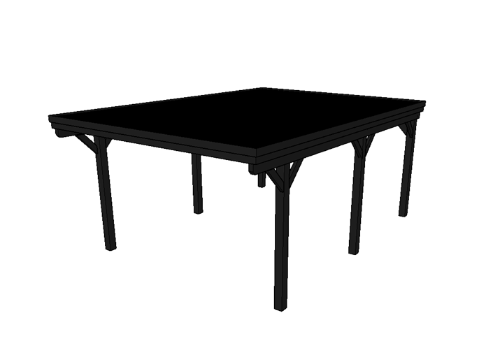 Einzel-Carport CLASSIC mit Holzblende - FREESE Holz 