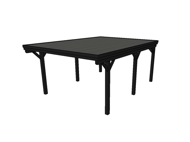 Einzel-Carport CLASSIC mit Holzblende - FREESE Holz 