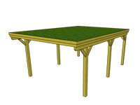Gründach-Carport CLASSIC mit Holzblende - FREESE Holz 