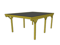 Einzel-Carport CLASSIC mit Holzblende - FREESE Holz 