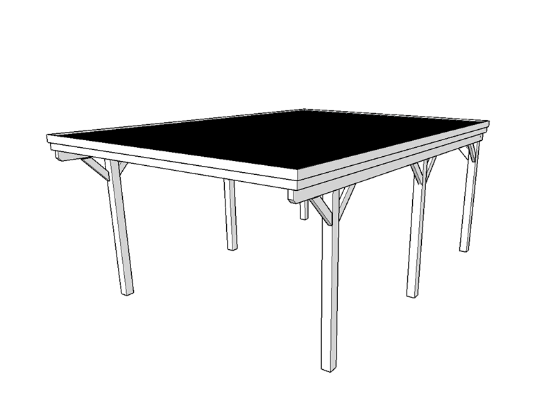 Einzel-Carport CLASSIC mit Holzblende - FREESE Holz 