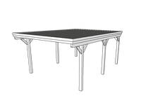Einzel-Carport CLASSIC mit Holzblende - FREESE Holz 