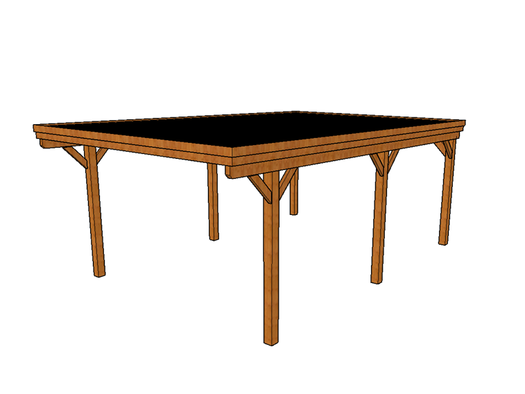 Einzel-Carport CLASSIC mit Holzblende - FREESE Holz 