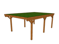 Gründach-Carport CLASSIC mit Holzblende - FREESE Holz 