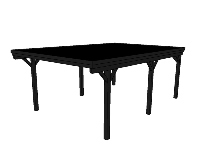 Einzel-Carport CLASSIC mit Holzblende - FREESE Holz 